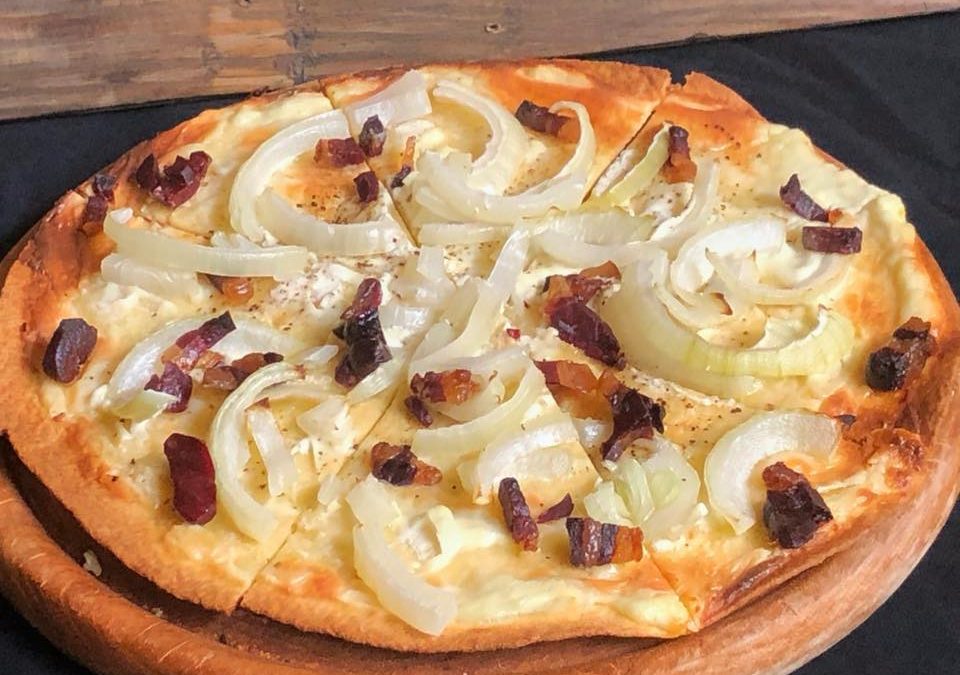 Variation von Flammkuchen